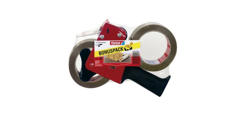 Dérouleur + 2 rouleaux de ruban adhésif - 66 m x 50 mm