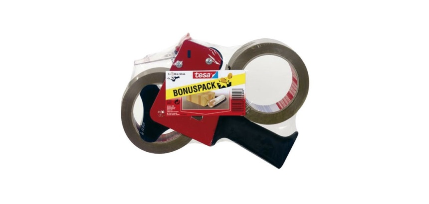 Dérouleur + 2 rouleaux de ruban adhésif - 66 m x 50 mm