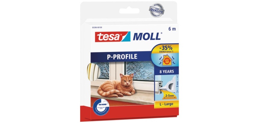 Bourrelet caoutchouc.p-profile 6x9mm L blanc 6 metres