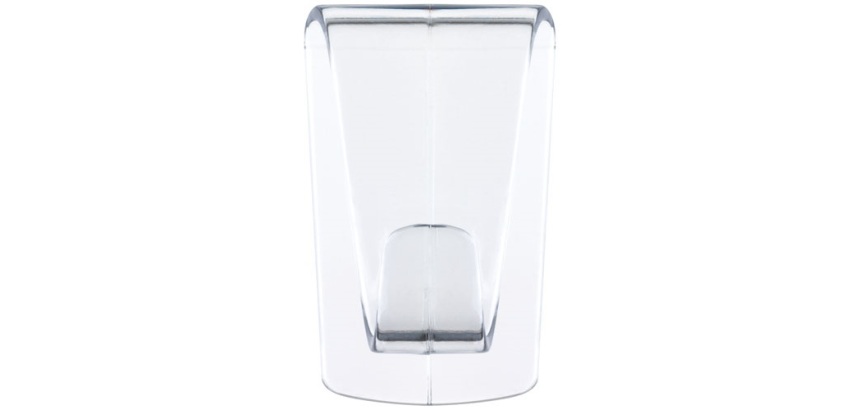 Crochet - Powerstrips - déco - supporte 1 Kg - transparent - lot de 2