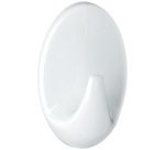 Crochet - Permanent - ovale - taille S - 43 x 26 x 20 mm - blanc - lot de 2