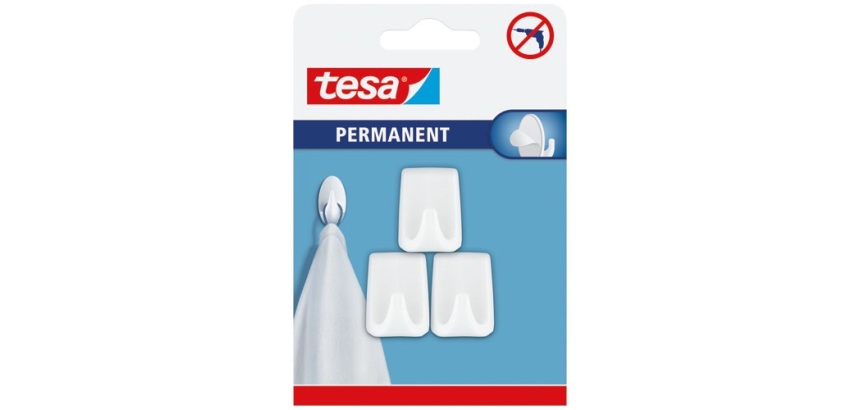 Crochet - Permanent - rectangualire - 30 x 23 x 15 mm - lot de 3