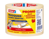 Ruban adhésif masquage - lot de 2 + 1 gratuit - 50 m x 30 mm