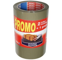 Lot de 2 rouleaux adhésifs + 1 gratuit - 66 m x 50 mm