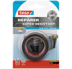 Ruban adhésif réparation toilé super résistant noir 2,75 m x 19 mm