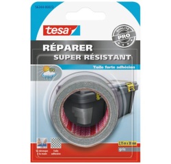 Ruban adhésif - Premium réparation toilé - super résistant - gris - 2,75 mm