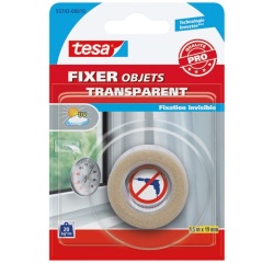 fixation objets double face transparent 1.5mx19mm