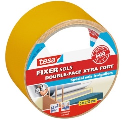 Ruban adhésif double face X-tra fort spécial Sols irréguliers Tesa 50 mm x 5 m