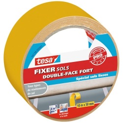 Fixer sols double face adhésion forte 10 m x 50 mm
