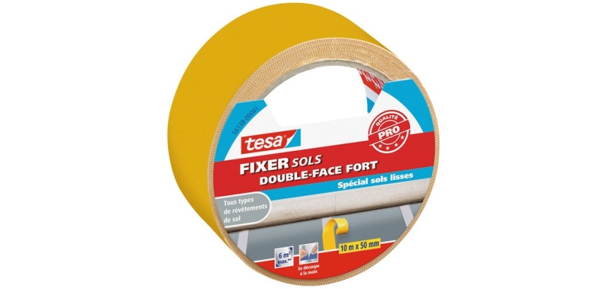 Fixer sols double face adhésion forte 10 m x 50 mm