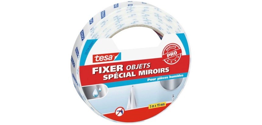 Fixer objet double face miroir 5 m x 19 mm