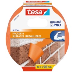 Ruban adhésif pvc orange pour bâtiment 33 m x 50 mm