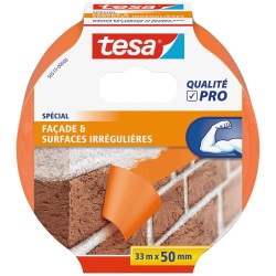 Ruban adhésif pvc orange pour bâtiment 33 m x 50 mm
