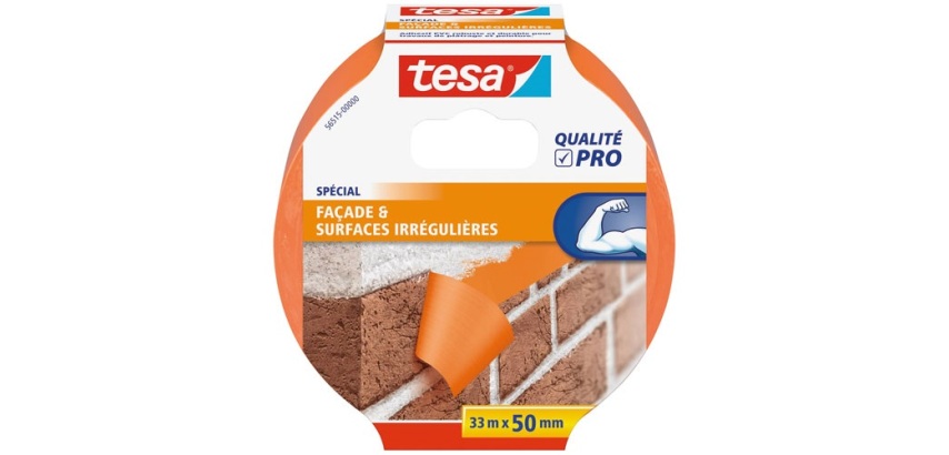 Ruban adhésif pvc orange pour bâtiment 33 m x 50 mm