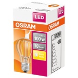 Ampoule led standard claire filament de 11W équivalent 100 W E27 chaud