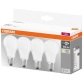 Ampoule LED dépolie de 8.5 W E27 blanc chaud lot de 4