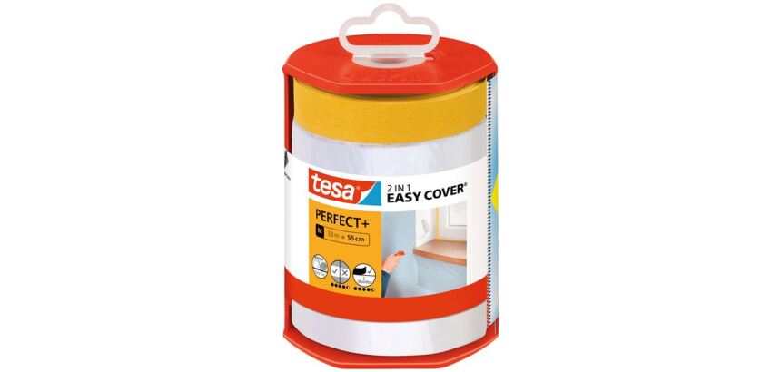 Easycover dérouleur + bache et ruban de masquage 33m x 0.55m