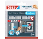 Adhésif - Powerstrip Click - taille L - supporte 7.2 Kg - blanc -lot de 4