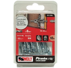 Cheville métallique à expension - D : 4 mm - l : 46 mm - avec vis métrique