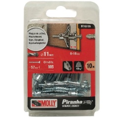 Cheville métallique à expension - D : 5 mm - l : 50 mm - avec vis métrique