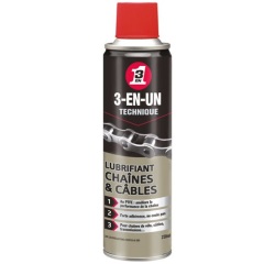 Bombe lubrifiant chaînes et câbles- 250 mL