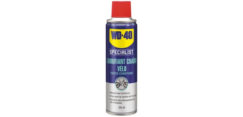 Lubrifiant Chaîne Vélo toutes Conditions WD-40 SPECIALIST - Aérosol de 250 ml