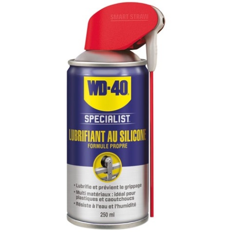 Bombe lubrifiant au silicone formule propre- Double spray - 250 mL
