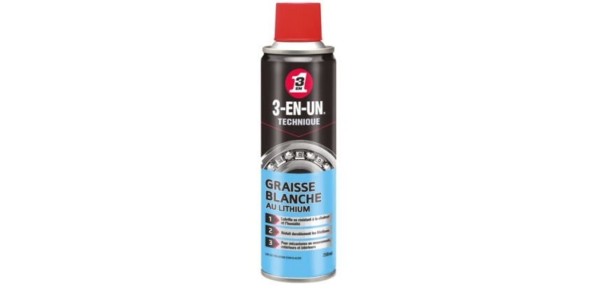 Graisse Blanche au Lithium 3-EN-UN® TECHNIQUE - Aérosol de 250 ml