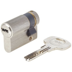 Demi-cylindre - Série 1000+ - 30x10 mm nickelé - 6 goupilles - anti-perçage