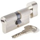 Cylindre à bouton Série 1000+ 30x30 mm nickelé - 6 goupilles - anti-perçage