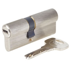 Cylindre - Série 1000+ - débrayable - 30x40 mm nickelé - 6 goupilles - anti