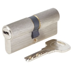 Cylindre - Série 1000+ - débrayable - 35x35 mm nickelé - 6 goupilles - anti