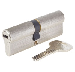 Cylindre - Série 1000+ - débrayable - 40x45 mm nickelé - 6 goupilles - anti