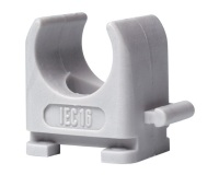 Attache ronde - avec pointe - D.16 mm - lot de 50 - gris
