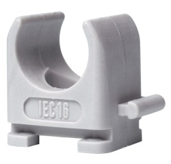 Attache ronde - avec pointe - D.16 mm - lot de 50 - gris