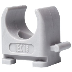 Attache ronde - avec pointe - D.16 mm - lot de 50 - gris