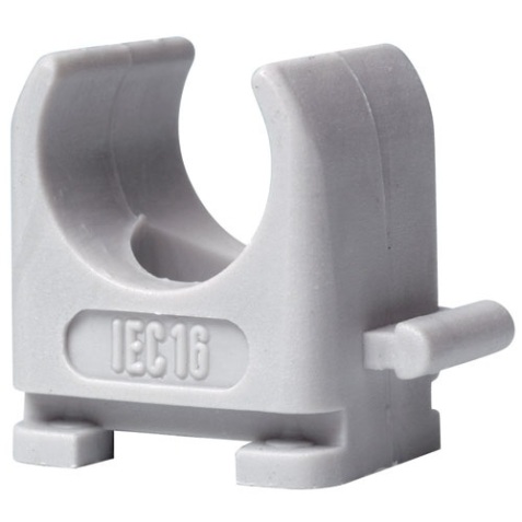 Attache ronde - avec pointe - D.16 mm - lot de 50 - gris