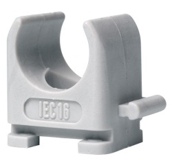 Attache ronde - avec pointe - D.20 mm - lot de 50 - gris