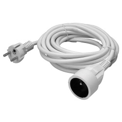 Rallonge - 5 m - 3G1.5mm² - blanc