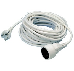 Rallonge - 10 m - 3G1.5mm² - blanc
