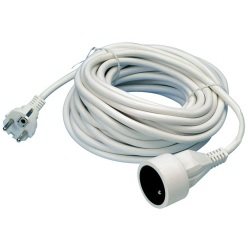 Rallonge - 10 m - 3G1.5mm² - blanc