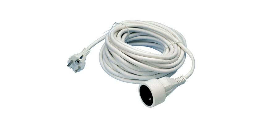 Rallonge - 10 m - 3G1.5mm² - blanc