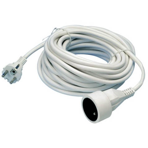 Rallonge - 10 m - 3G1.5mm² - blanc