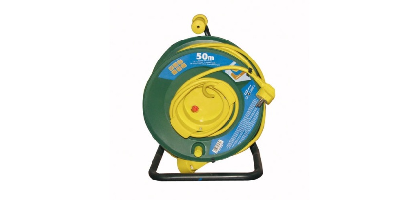 Enrouleur de jardin - 50 m - 3G1.5mm² - jaune