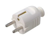 Fiche mâle - 16A  2P+T - blanc