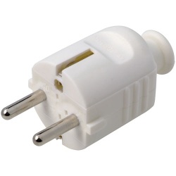 Fiche mâle - 16A  2P+T - blanc