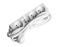 Bloc multiprises- 4x2P+T - 1.5m - blanc