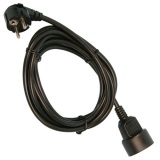 Rallonge - 5 m - 3G1.5mm² - noir