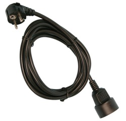 Rallonge - 5 m - 3G1.5mm² - noir