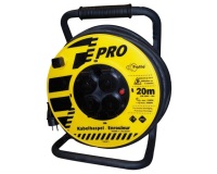 Enrouleur de chantier - en néoprène - 20 m - 3G2.5mm² - 4 prises - IP44 - j